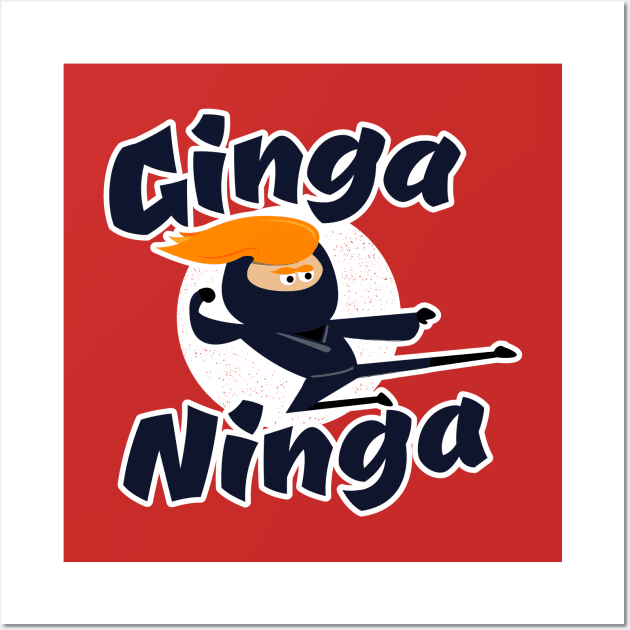 Ginga Ninja - Funny Redhead Ninja Wall Art by propellerhead